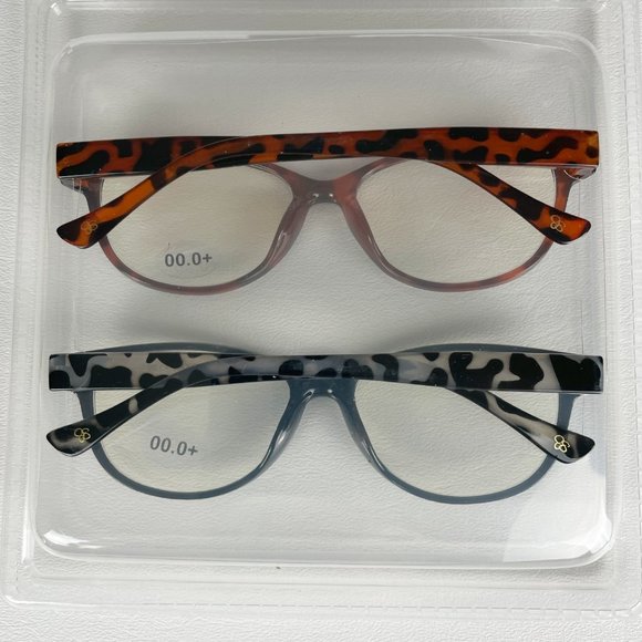 Jessica Simpson +0.00 Blue Light Reading Glasses Black Tortoise - Picture 3 of 3